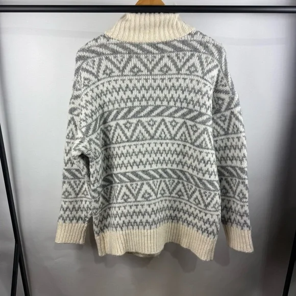 Aerie Fair Isle Half-Zip Sweater Size XS - Picture 6 of 7
